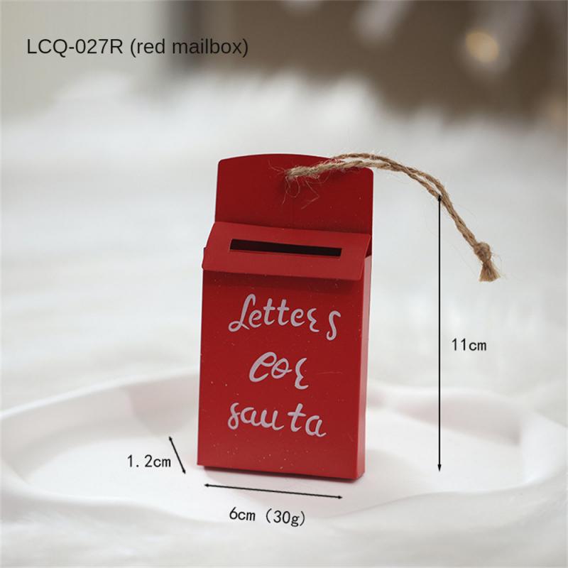 Ретро почтовый ящик 3 цвета красивые рождественские узоры широко используемые легкие очаровательные дизайнерские подвески металлический рождественский почтовый ящик