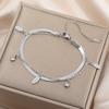 Cazador Daisy Flower Feather Star Cat Charm Bracelet Stainless Steel Gift Snake Chain Bracelets for Women's Mother's Day Gifts