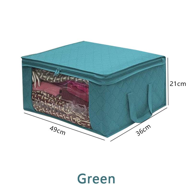Large Storage Box Zipper Cover Window Folding Organizer Bedroom Shelf Wardrobe Clothes Toy Fabric Foldable Box For Objects