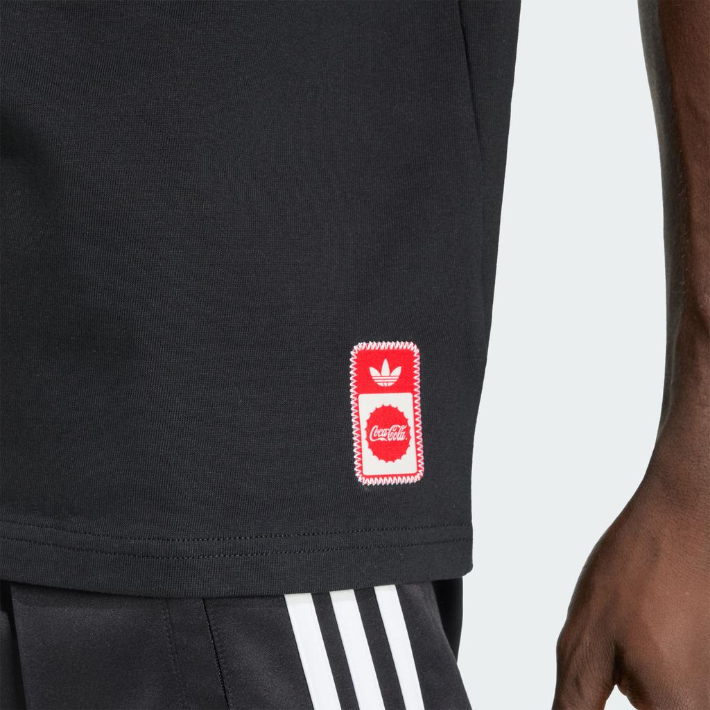 Adidas Originals X Coca Cola T Shirts Men's Black Crew Neck Moderate