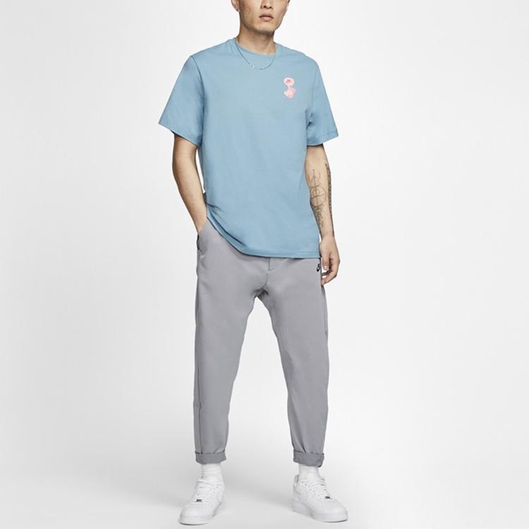 Nike Футболка с коротким рукавом с принтом Shoe Box Мужские топы Синяя CT6869-424