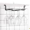 Iron Goblet Storage Shelf Cabinet Organizer Wine Glass Rack Cup Hanger Stemware Holder Hanging Rack