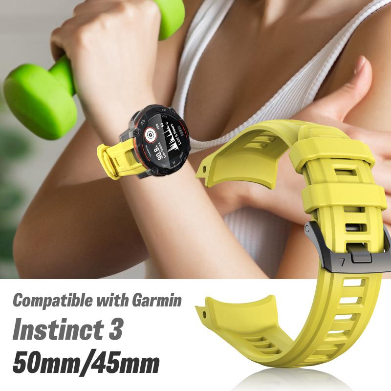 Силиконовый ремешок для Garmin Instinct 3 AMOLED 45/50 мм, спортивный, дышащий, разноцветный, незаменимый для активного отдыха, бега, для мужчин и женщин