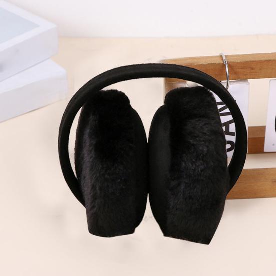 Женские зимние наушники, толстые плюшевые наушники для защиты ушей, ветрозащитные, регулируемая длина, складные, противоскользящие, для езды на работу, катания на лыжах, наушники с повязкой на голову