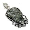 Seraphinite Gemstone Handmade 925 Sterling Silver Jewelry Pendant 2.29" w9W82