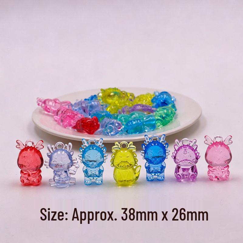 Acrylic Beetle Pendant: Transparent Cartoon Animal Ornament for Kids' Claw Machines and Amusement Park Blind Boxes.