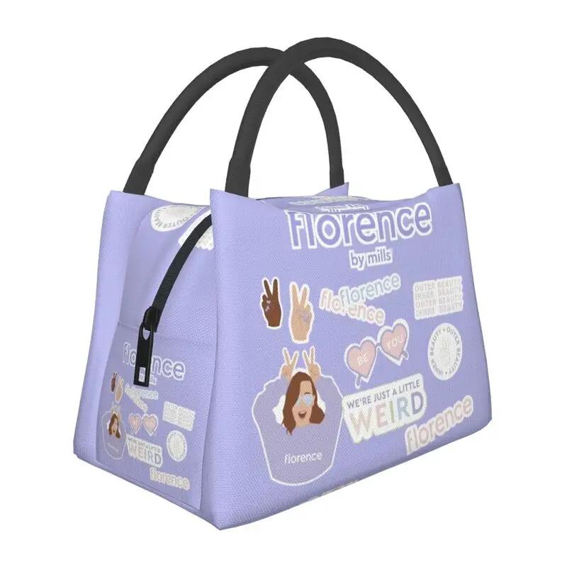 Пользовательские помады Florence By Mills Lunch Bag Женщины Cooler Теплый изолированный Lunch Box для пикника Кемпинга Работа Путешествия