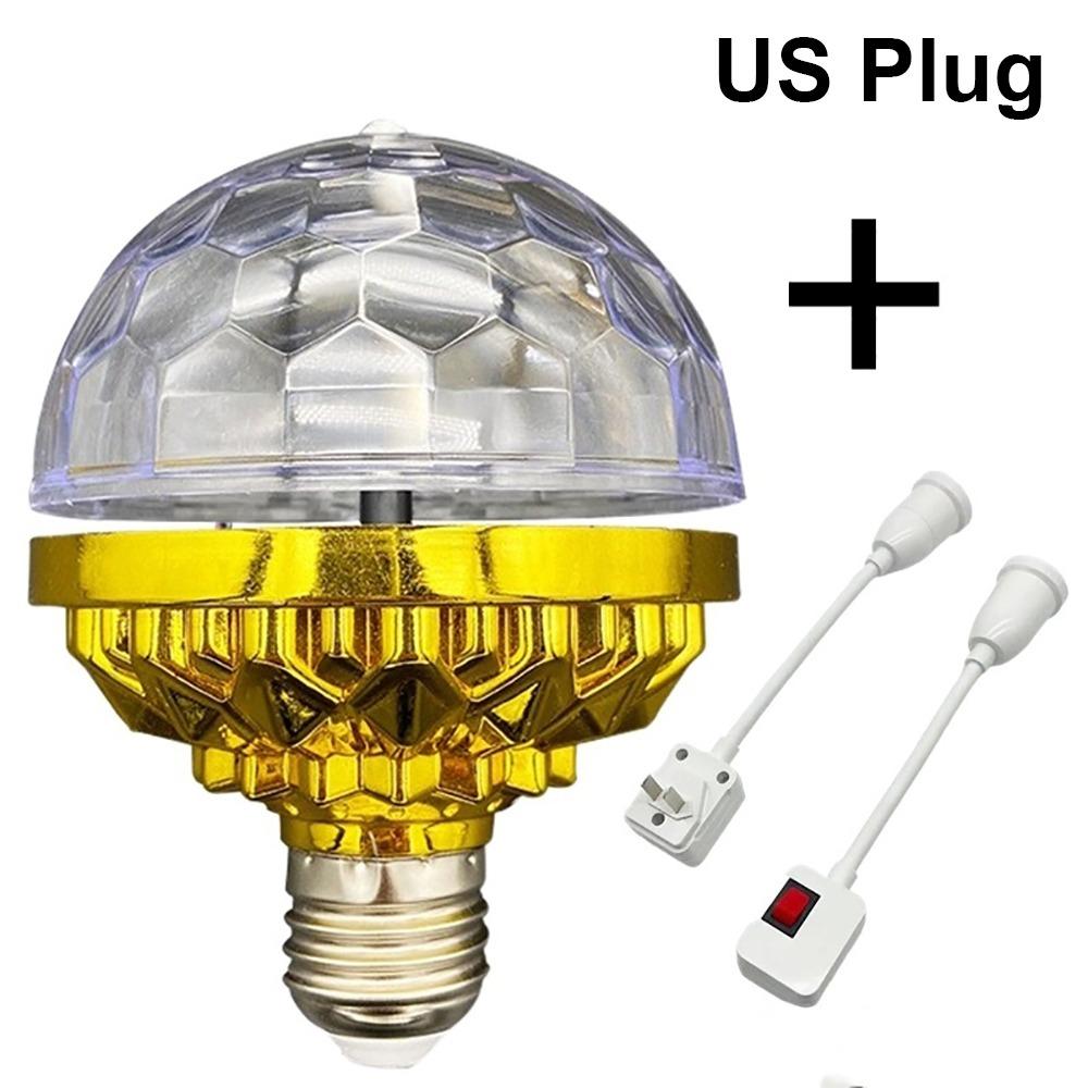 1Pcs E27 RGB Projection Lamp Crystal DJ Disco Ball Light Rotating Magical Ball Light  KTV Bar Stage