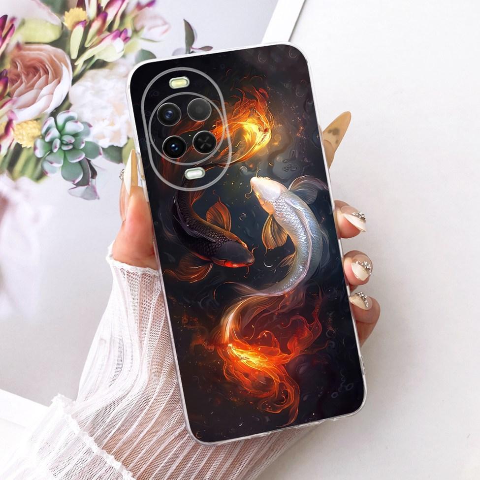Прозрачный чехол для Huawei Nova 15 Чехол Милый Кот Мода Бабочка Роскошный Расписной Корпус Для Huawei Nova15 PSN-AL00
