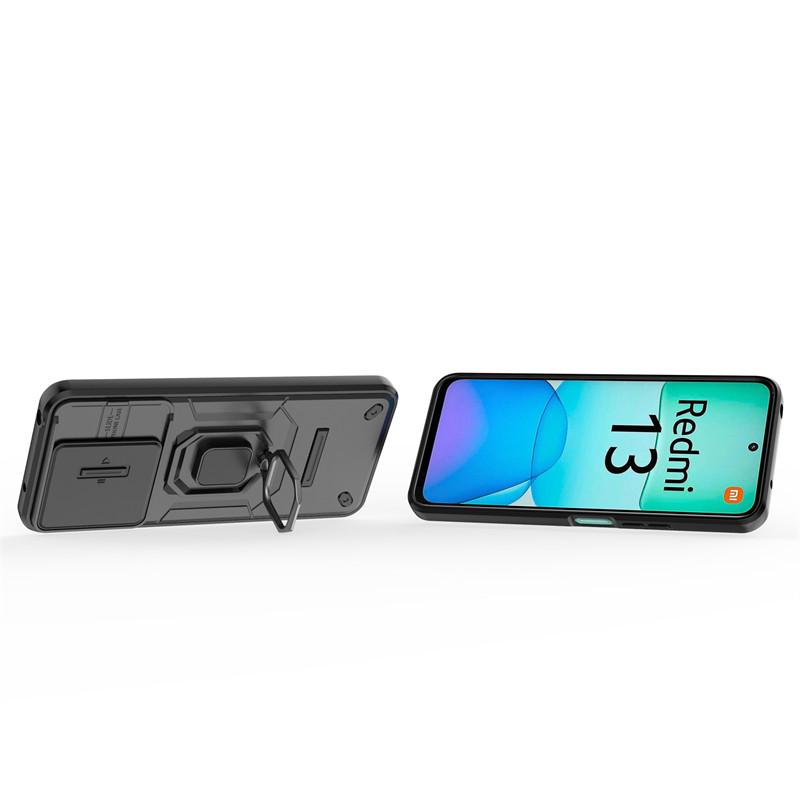 Для Xiaomi Redmi 13x Чехол Slide Camera Len Чехлы для телефонов Xiaomi Redmi 13x Funda Противоударный защитный чехол TPU PC Чехол Xiaomi Redmi 13x