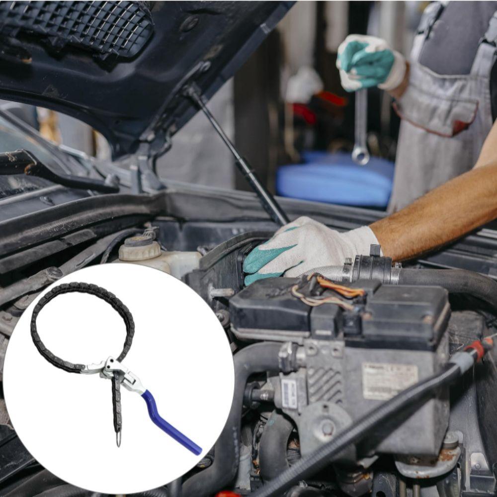 Heavy Duty Chain Filter Wrench Flexible Chain Oil Filter Removal Tool Pipe Fittings Removal