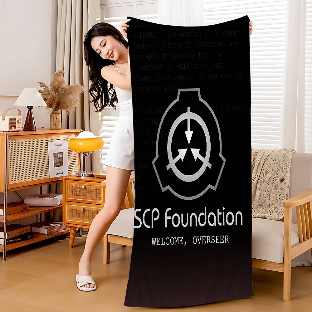 Классическая игра Аниме Фонд SCP Пляжное Полотенце для плавания Мягкое Впитывающее Мочалка Детские Подарки Для детей Путешествия Кемпинг Спортзал