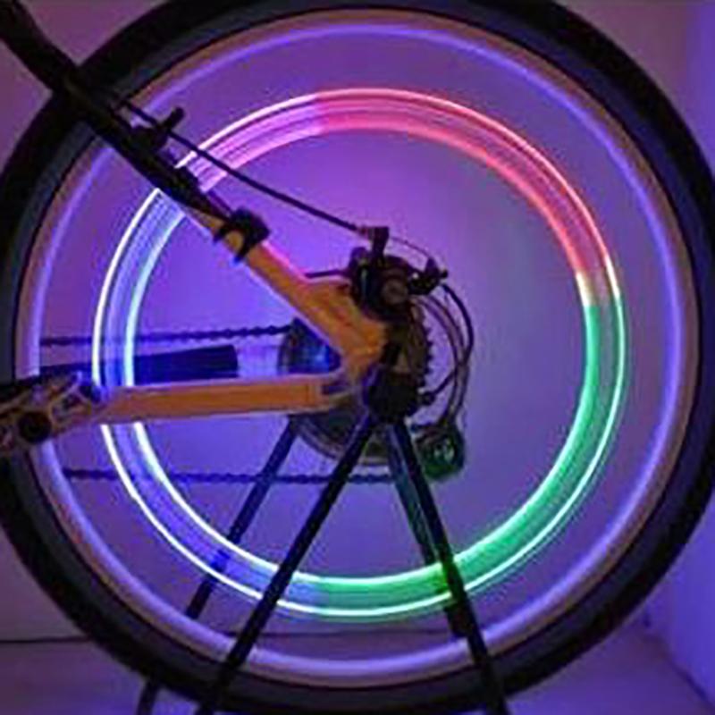 Светодиодный фонарь для вентиля велосипеда, неоновый фонарь для спиц велосипеда, фонарь для вентиля шины велосипеда, предупреждающий фонарь для ночной езды Аксессуары для велосипеда