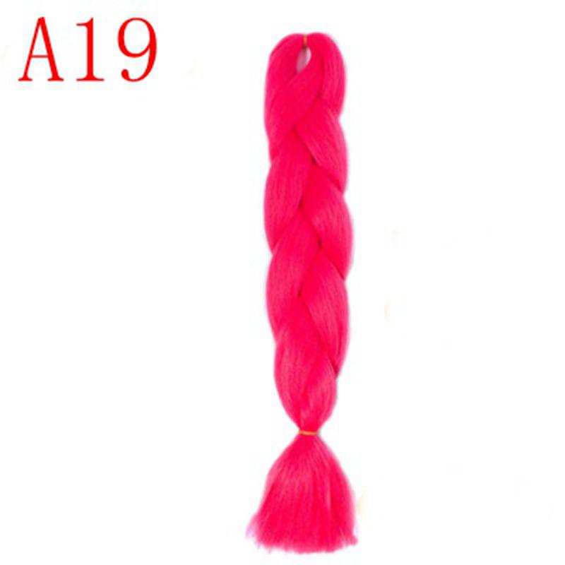 Ombre Hair Jumbo Braids Волосы Синтетические наращивания волос для женщин Розовый Красный Синий 102 Доступных цвета