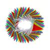 100Pcs Dacron Bunting Banner Triangle Shape Flag Garland New Pennant Banner  Festival Decorations