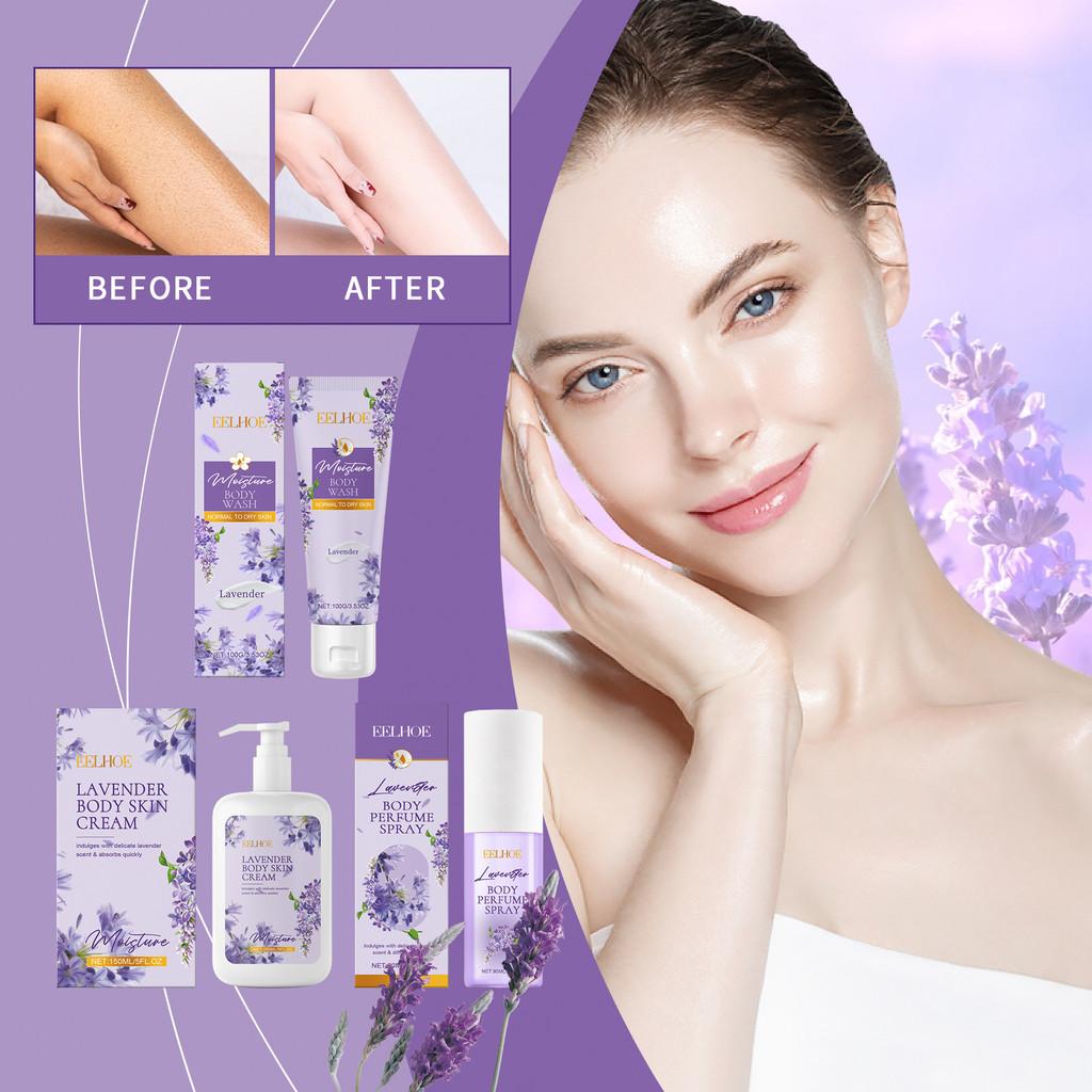 Eelhoe Lavender Body Care Set Luxurious Moisturizing Body Lotion With Calming Fragrance