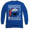 Sesame Street Unisex Adult Ugly Christmas Cookie Monster Long-Sleeved T-Shirt