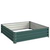 Square Raised Garden Bed Box with Weatherized Steel Frame for Vegetables, Flowers, & Herbs, 120 x 120 x 30cm, Green