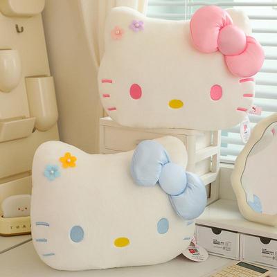 Плюшевая подушка-цветок Hello Kitty с бантом - Подушка-кукла кошка Подарок
