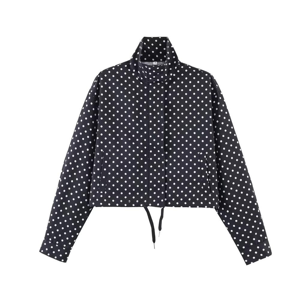 Women’s Polka Dot Long Sleeve Cardigan and Shorts Set 2025 Spring Summer Two-Piece Outfit Casual Slim Fit
