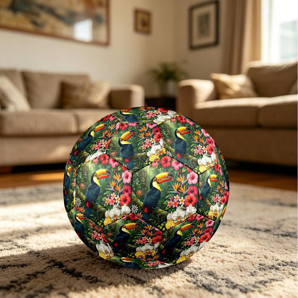 1pc Tropical Bird Paradise Durable Size 5 Soccer Ball Professional Match Training Football Indoor &Outdoor Sports Ball p6014