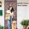 Embroidered Magnetic Screen Door Curtain Well-ventilated Anti Mosquito Net  Bedroom