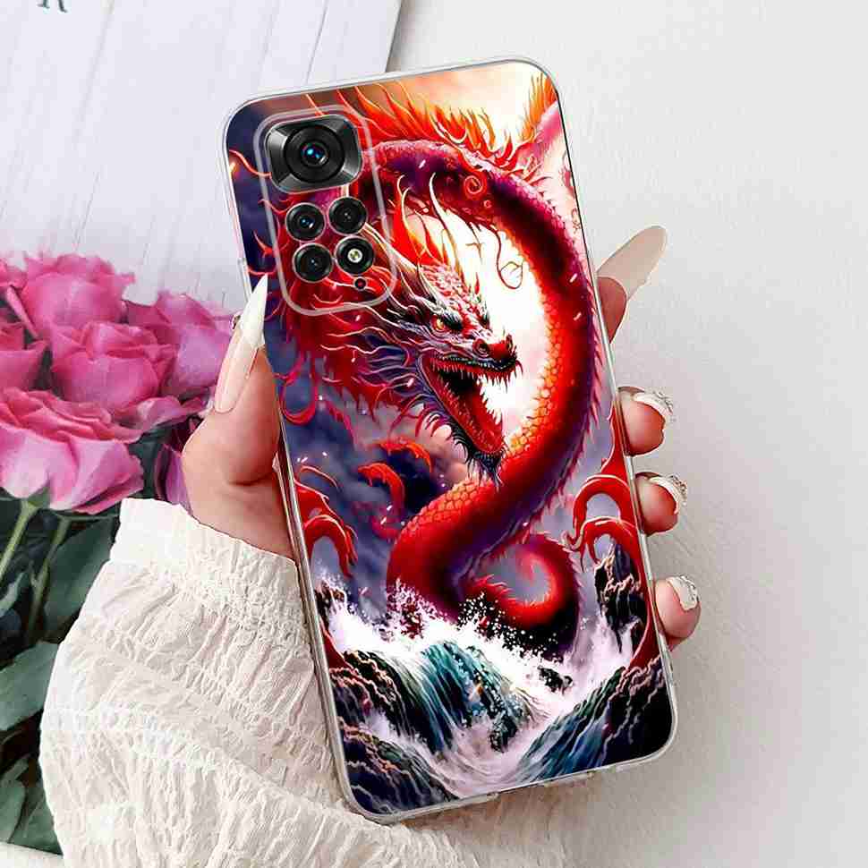 Чехол с ярким цветком для Xiaomi Redmi Note 11 4G, силиконовый, мягкий, ударопрочный задний чехол для Redmi Note 11S Note11s Note11 4G