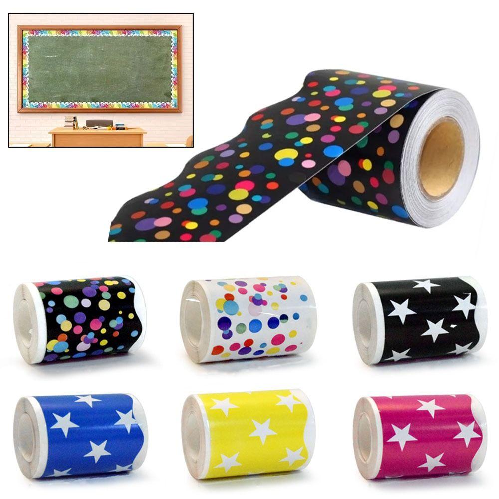 Wavy Edge Chalkboard Board Border Self Adhesive Border Classroom Decors Handmade Crafts
