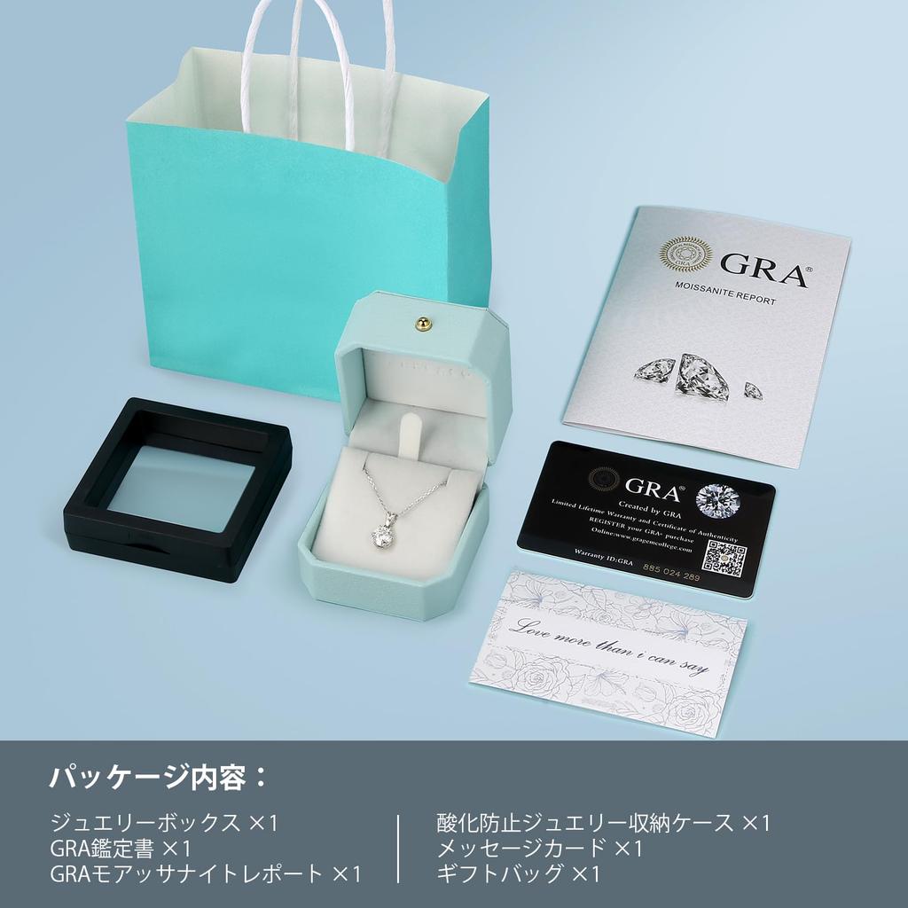 Moissanite Necklace for Single 6 D Color Sparkling 925 Metal Allergy Gift Box Birthday Gift KRKC&CO Women, Diamond, 3.0 Carat, Claws, & VVS1, Jewelry,