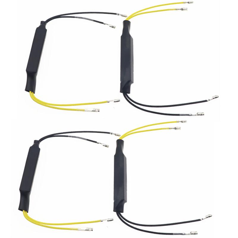 1 Pair Motorcycle Flasher LED Turn Signal Lights AMS Cement Indicator Load Resistor 12V 21W Fault Decoder Solve Blinker Error 26 Ohm