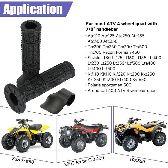 Резиновые ручки руля 7/8 для квадроцикла ATV Замена для Rancher 350 420 FourTrax 200 300 Recon 250 Sportrax 250EX 300EX 400EX Foreman 400 Artic