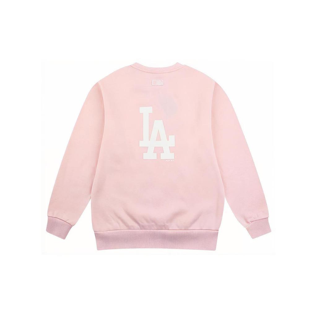 MLB Толстовки Los Angeles Dodgers Унисекс Розовые С круглым вырезом Средняя Обычный 31MTR9961-07P