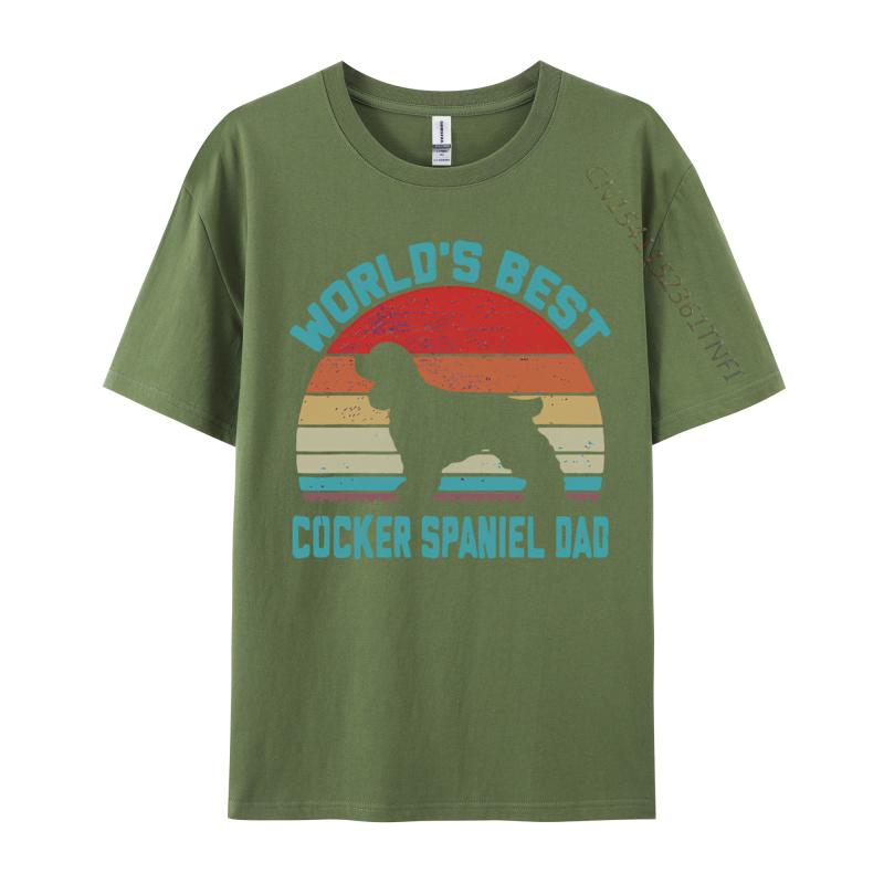 Vintage Worlds Best Best Cocker Spaniel Tshirt Print Tshirt Unisex Top Tshirts Customized 3d Printed T Shirts