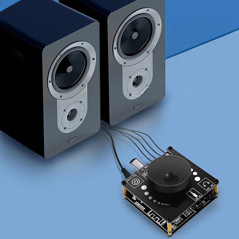 1 Комплект Стерео 3,5 мм Aux USB Приложение DC12V-24V Ys-Ap50L Совместимый с Bluetooth 5.0 50 Вт+50 Вт Цифровой Усилитель Мощности Плата