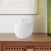 Apple Ceramic Statue Decorative Figurine Collectible Fruit Sculpture Desktop Ornament for Living