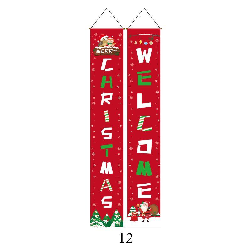 Festive Nutcracker Christmas Decoration Hanging Door Banner Soldier Character Porch Sign