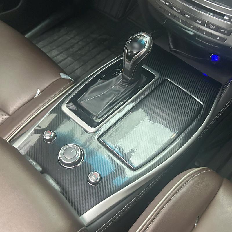 Для Infiniti JX35 QX60 2012-2018 Внутренняя центральная консоль Ручка двери Наклейки из углеродного волокна Декали Стайлинг автомобиля Аксессуар