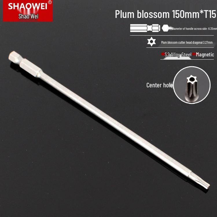 Магнитная 50-мм отвертка-звездочка и набор шестигранных бит для электродрелей