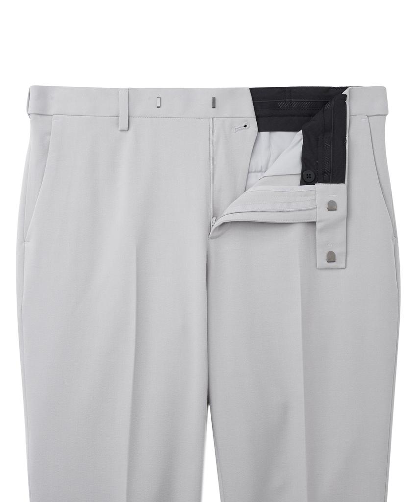 MUSINSA STANDARD Relaxed Tapered Hidden Banding Crop Slacks [Light Gray]