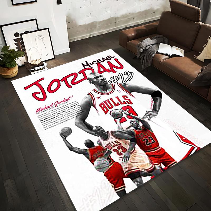 Michael Jordan Tribute with Bulls Theme #23 Non-slip rug suitable for living room and bedroom sofas.