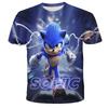 Men T-shirt Children's Clothes Movie Sonic 3D for Kids Boys and Girls Cartoon Printing Animation Cosplay Clothing