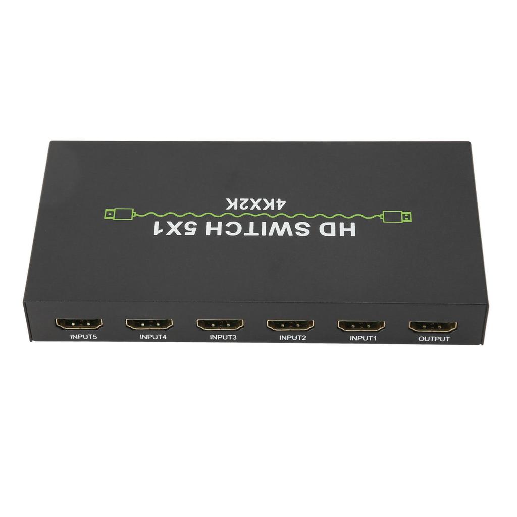 Переключатель звука 5 в 1, HD-переключатель 4K 30 Гц для компьютера, ноутбука, ТВ-приставок, Smart-боксов 100–240 В