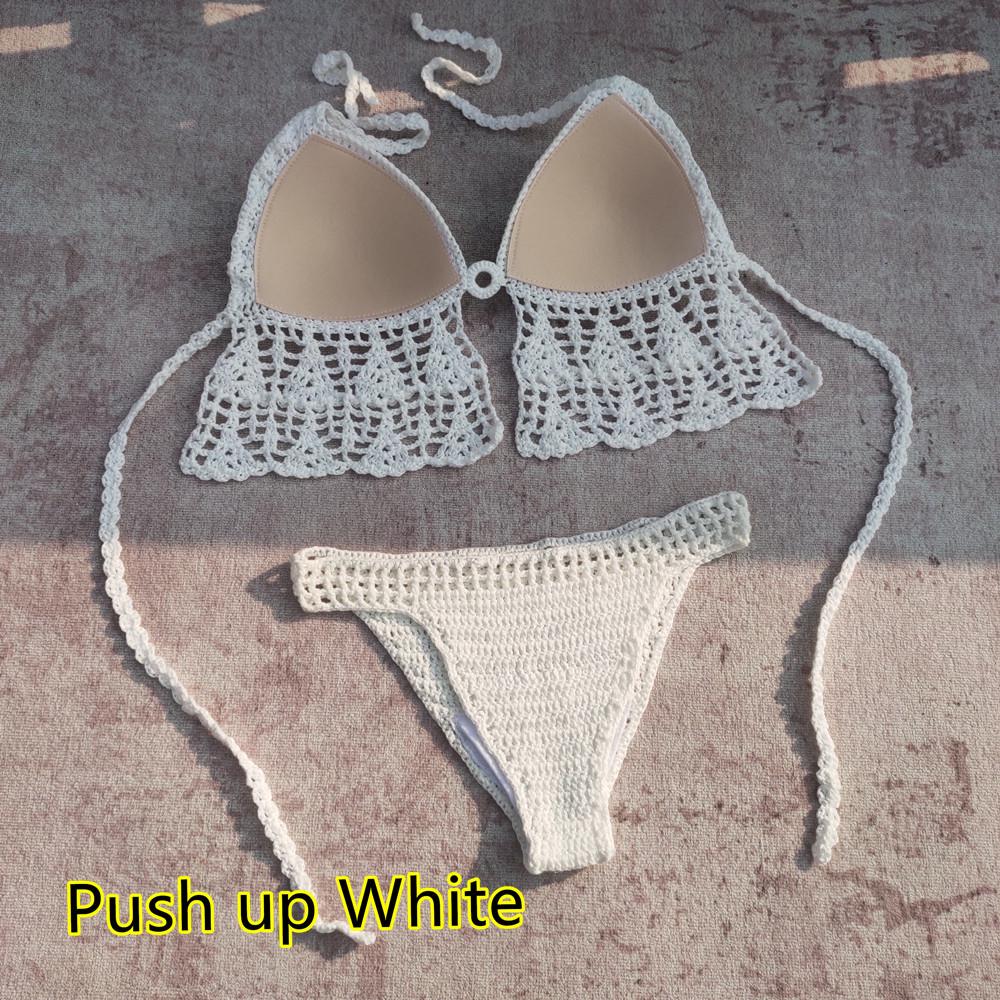 Handmade Crochet Bikini Top with Chest Pads