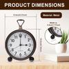 Vintage Alarm Clock Battery Operated Metal Alarm Clocks No Ticking Silent Desktop Retro Clock for Home Bookshelf and Nightstand