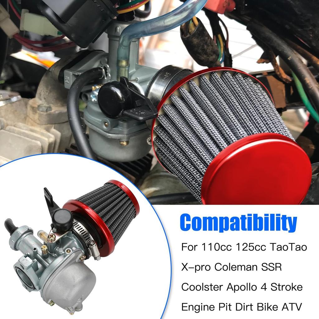 YOXUFA PZ22 Carburetor 22 mm Carb Throttle Cable Grip for 110cc 125cc ATV Pit Dirt Bike Coolster Mountopz SSR TaoTao DB14 DB24 Apollo Xpro Hawk 4