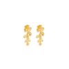 Vintage Gold Leaf Flower Tassel Earrings with Middle-Aged Design Sense Metal Style Unique All-Match Temperament Earrings