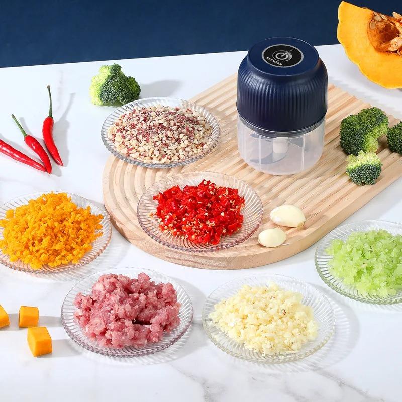 Electric Mini Garlic Chopper USB Meat Grinder Durable Kitchen Tool for Garlic Ginger Vegetables Garlic Crusher Mincer Machine