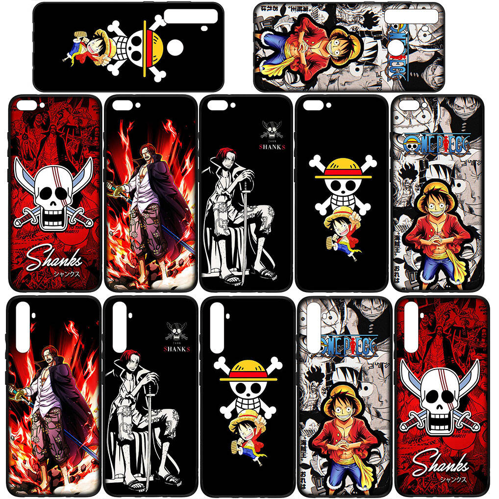 Для Samsung Galaxy S25 S24 S23 iPhone 17 16 15 Xiaomi Redmi Note 14 13 12 Plus Pro Max A37 A57 Чехол Шанкс Рыжие Волосы Луффи One Piece OPPO Huawei Обложка