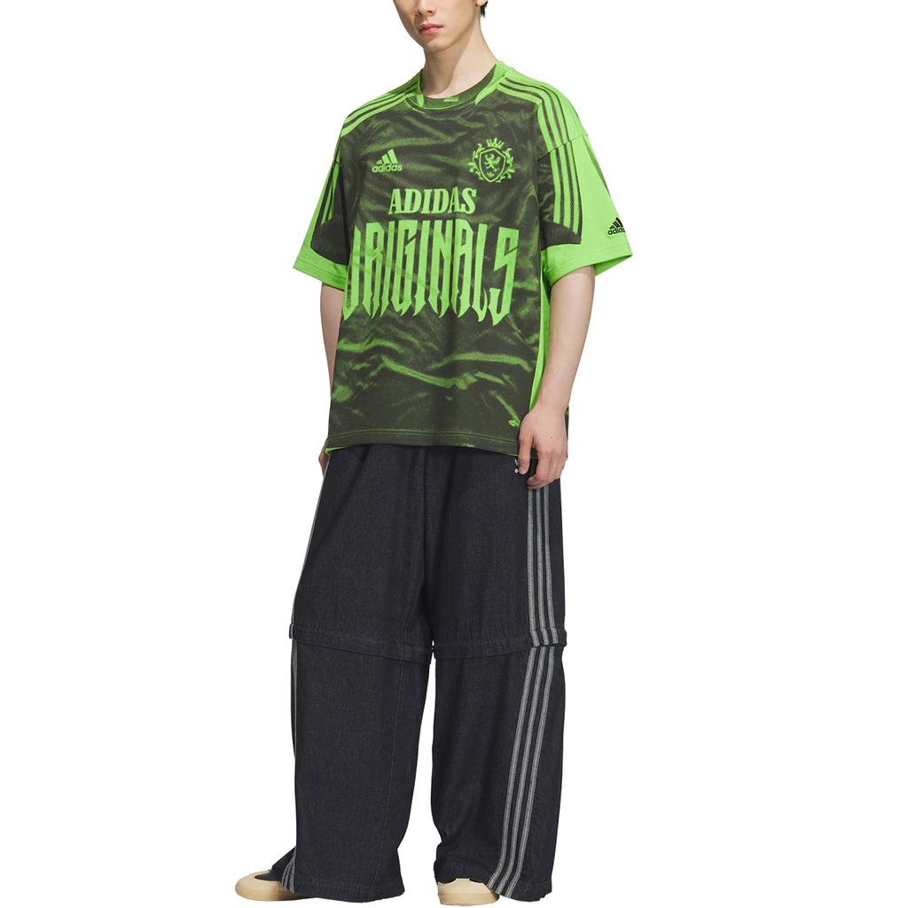 Adidas Оригиналы FW25 SNBN GFX Футболка с коротким рукавом, полосатая, свободного кроя, с круглым вырезом, 4 буквы, мужские топы IB7099