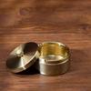 Creative Scandinavian Style Elegant Brass Ashtray with Lid Anti-Fly Traditional Design Decor Luxury Office Car Ashtray Accessory